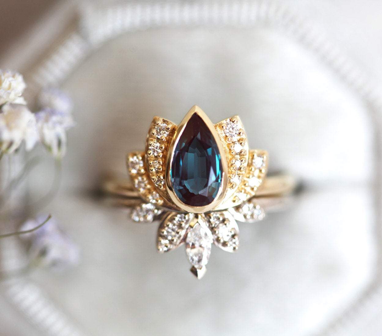 Lakshmi Alexandrite Ring Set