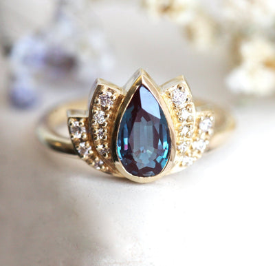 Lakshmi Alexandrite Ring Set