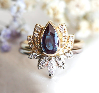 Lakshmi Alexandrite Ring Set