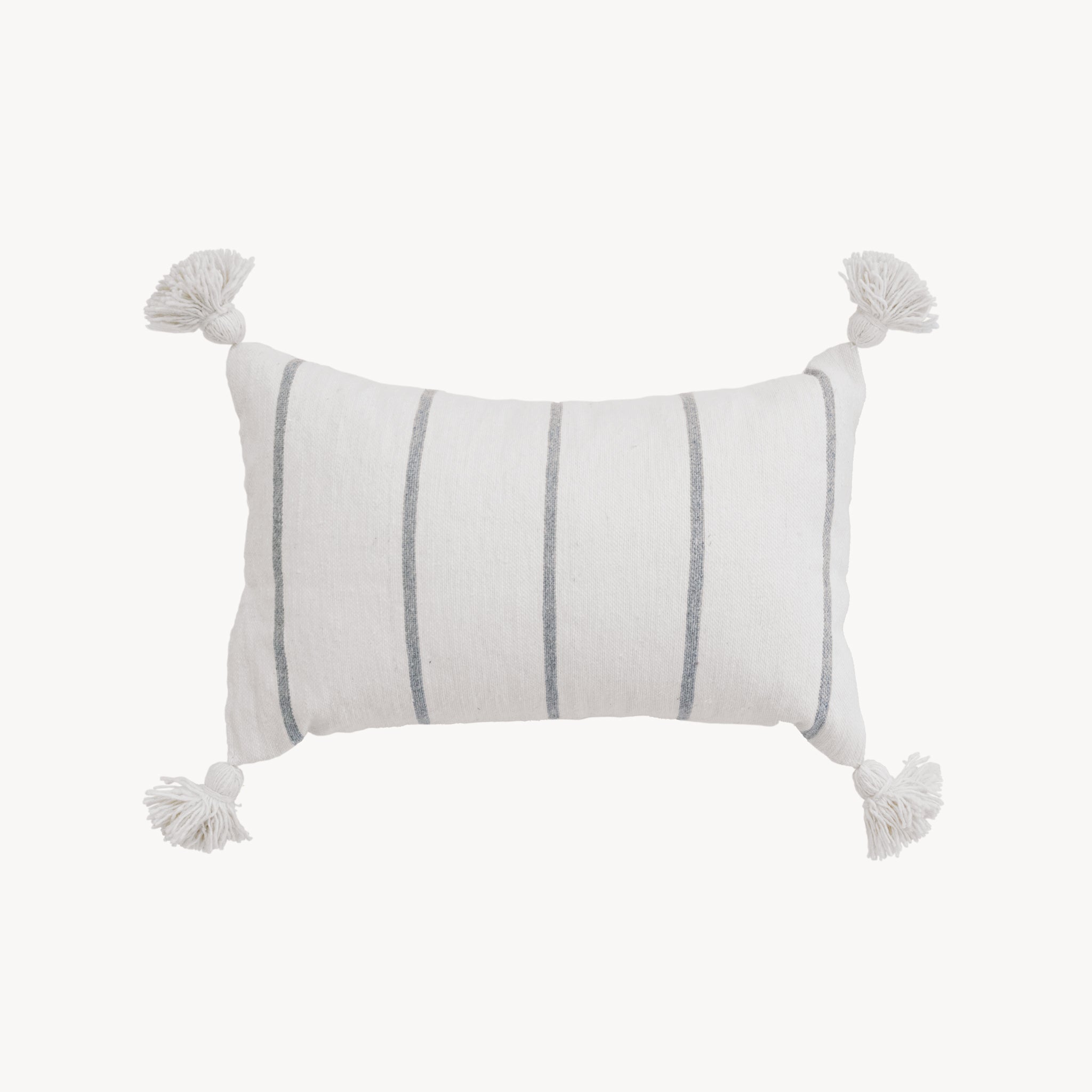 Classic Light Grey Moroccan Pillow - 14x22"