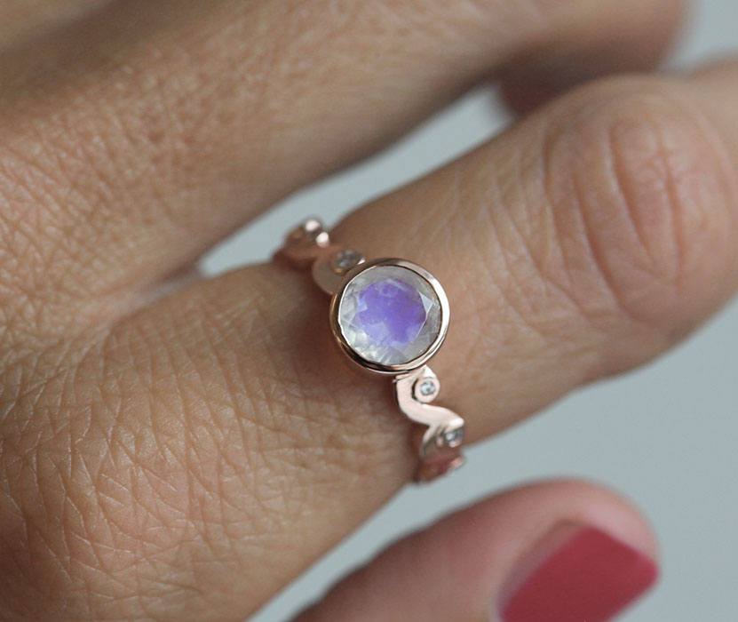 Blue Moonstone Ring