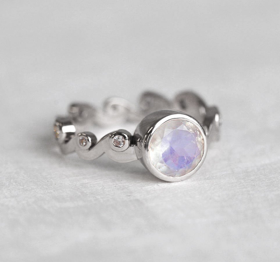 Blue Moonstone Ring