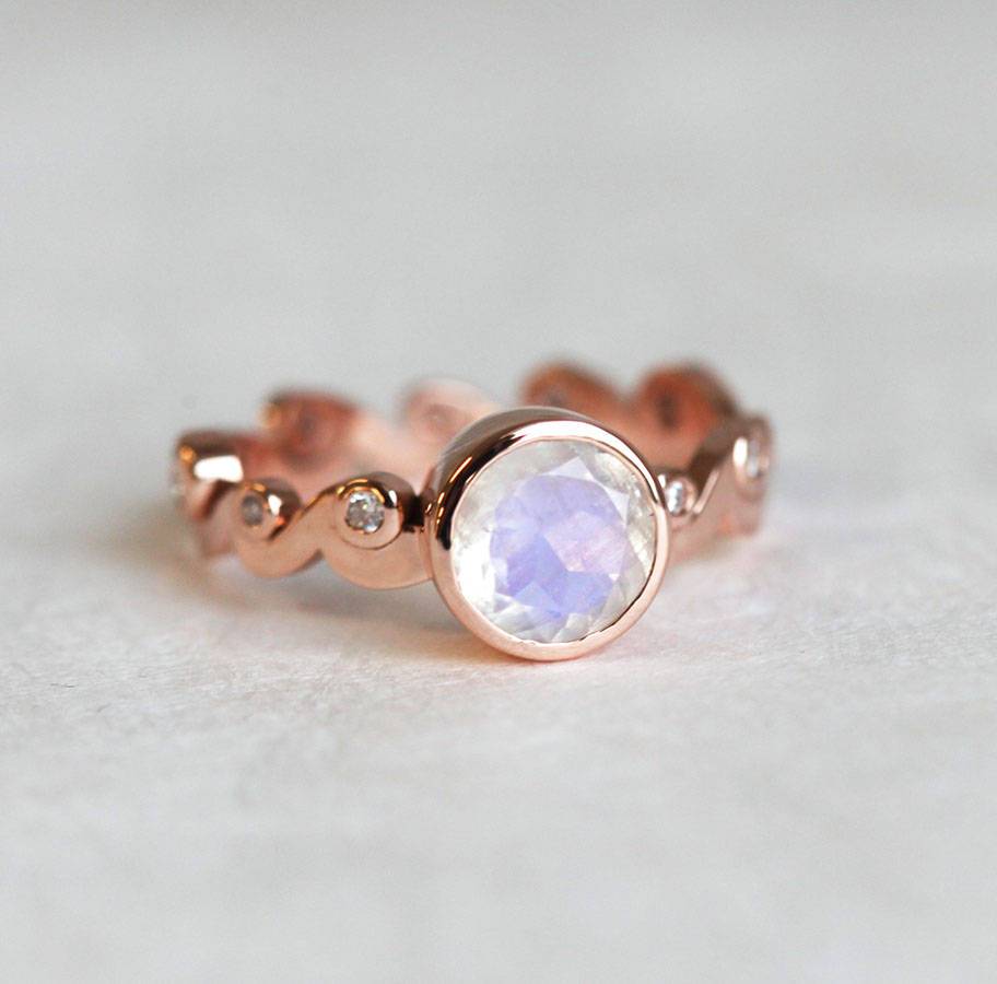 Blue Moonstone Ring