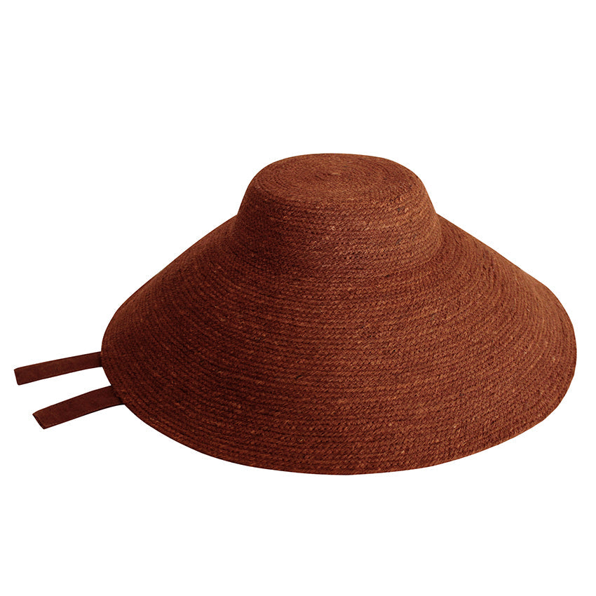 Reign Jute Hat, in Burnt Sienna