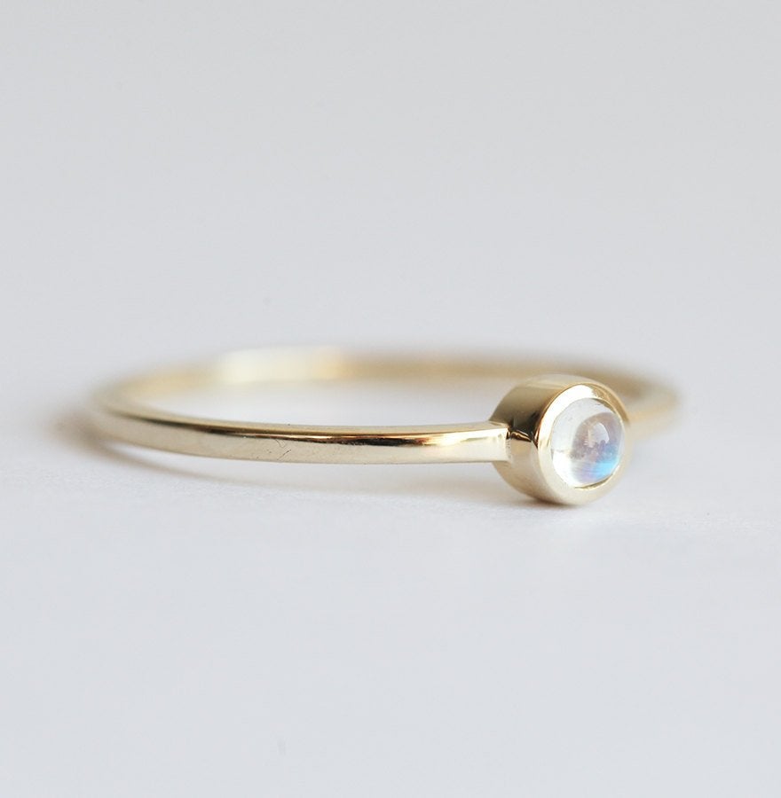 Rainbow Moonstone Ring