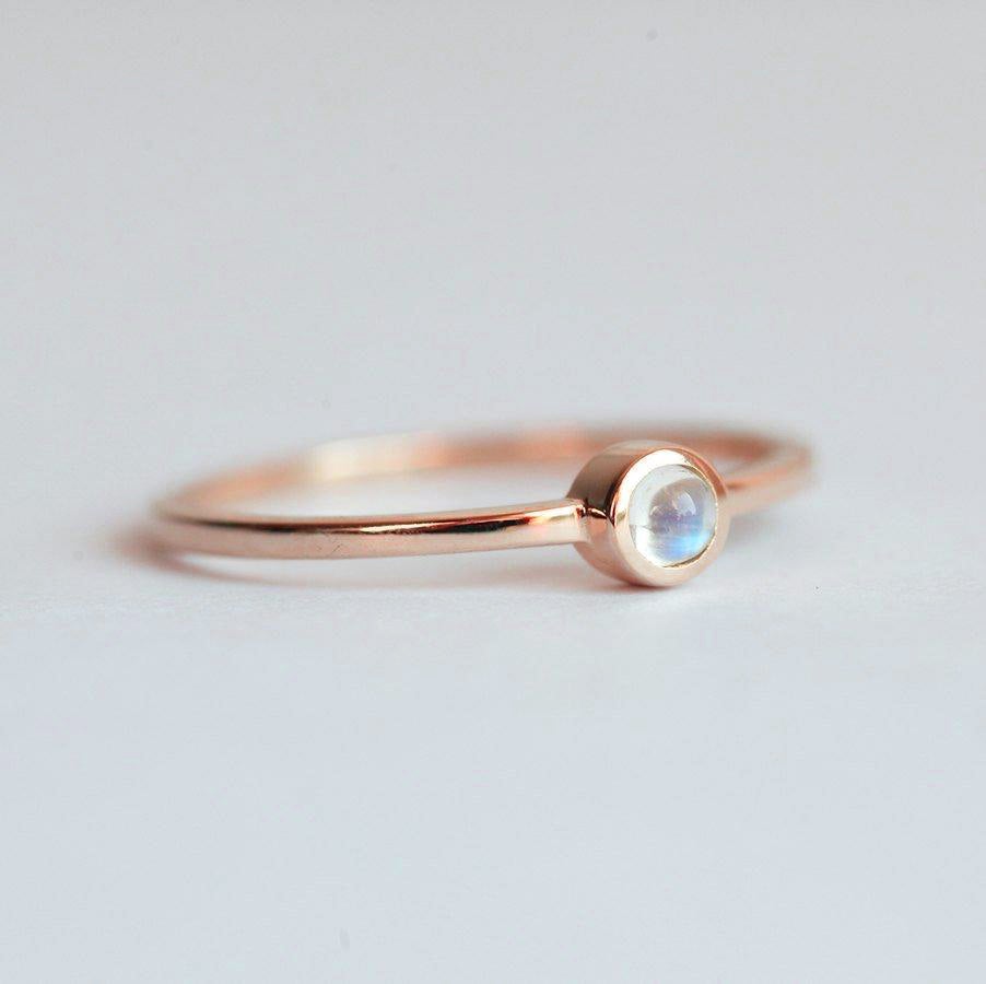 Rainbow Moonstone Ring