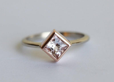 Saoirse Princess Cut Morganite Ring