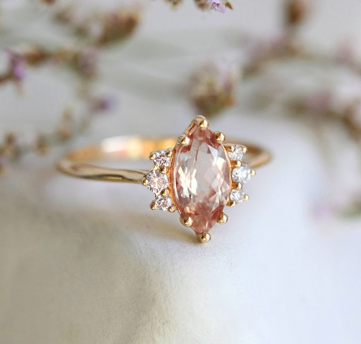 Sophia Marquise Morganite Ring