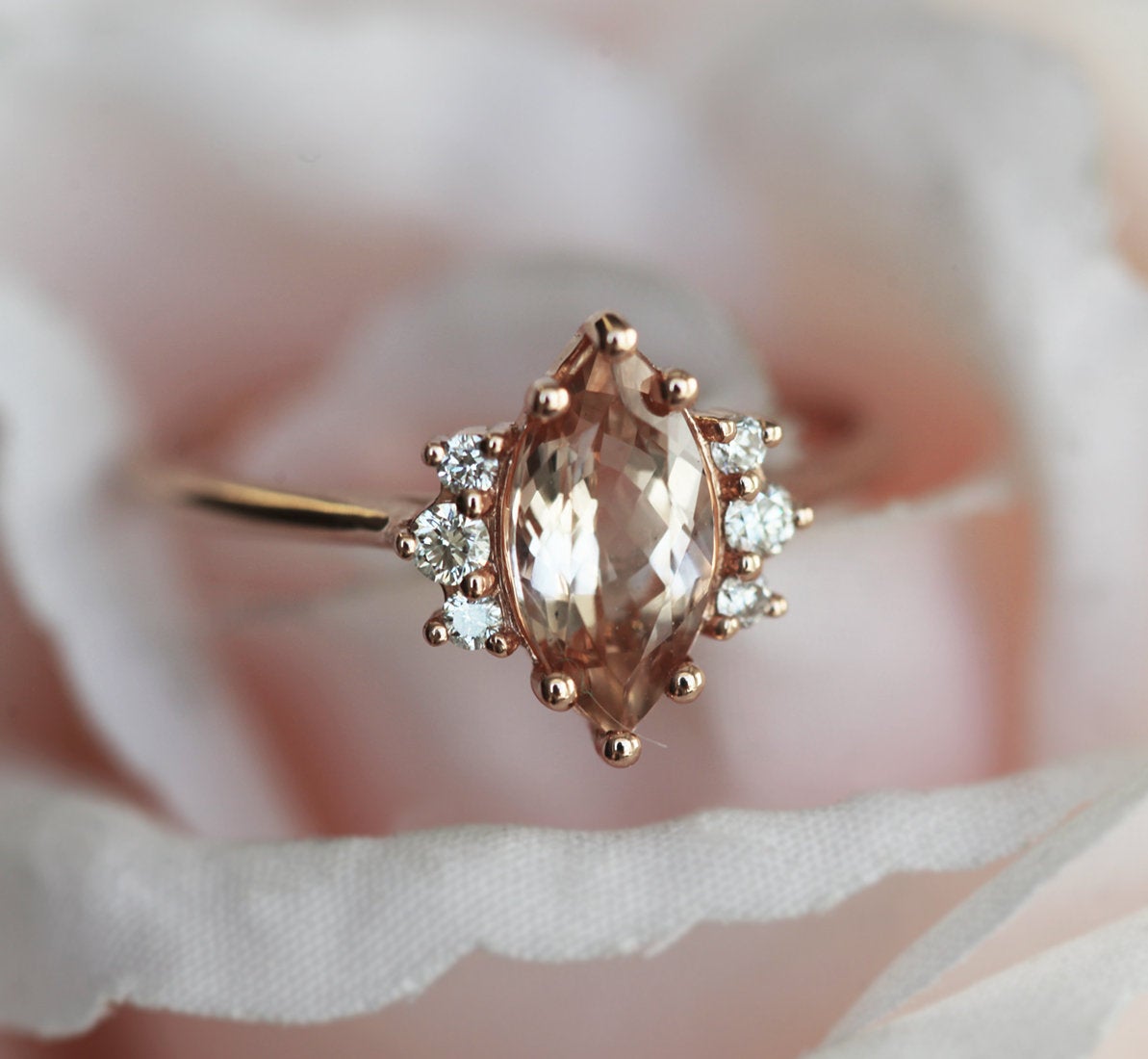 Sophia Marquise Morganite Ring