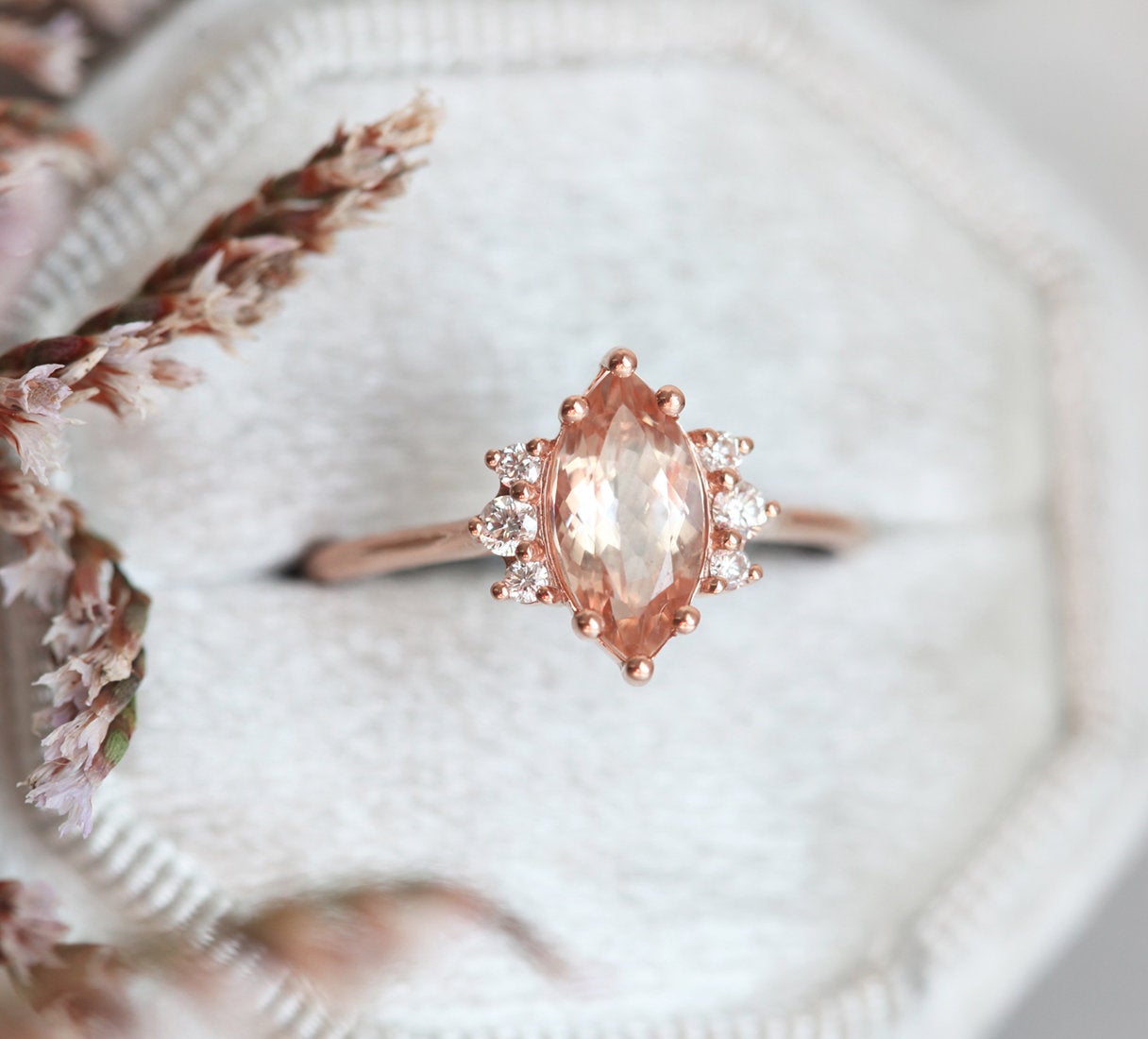 Sophia Marquise Morganite Ring