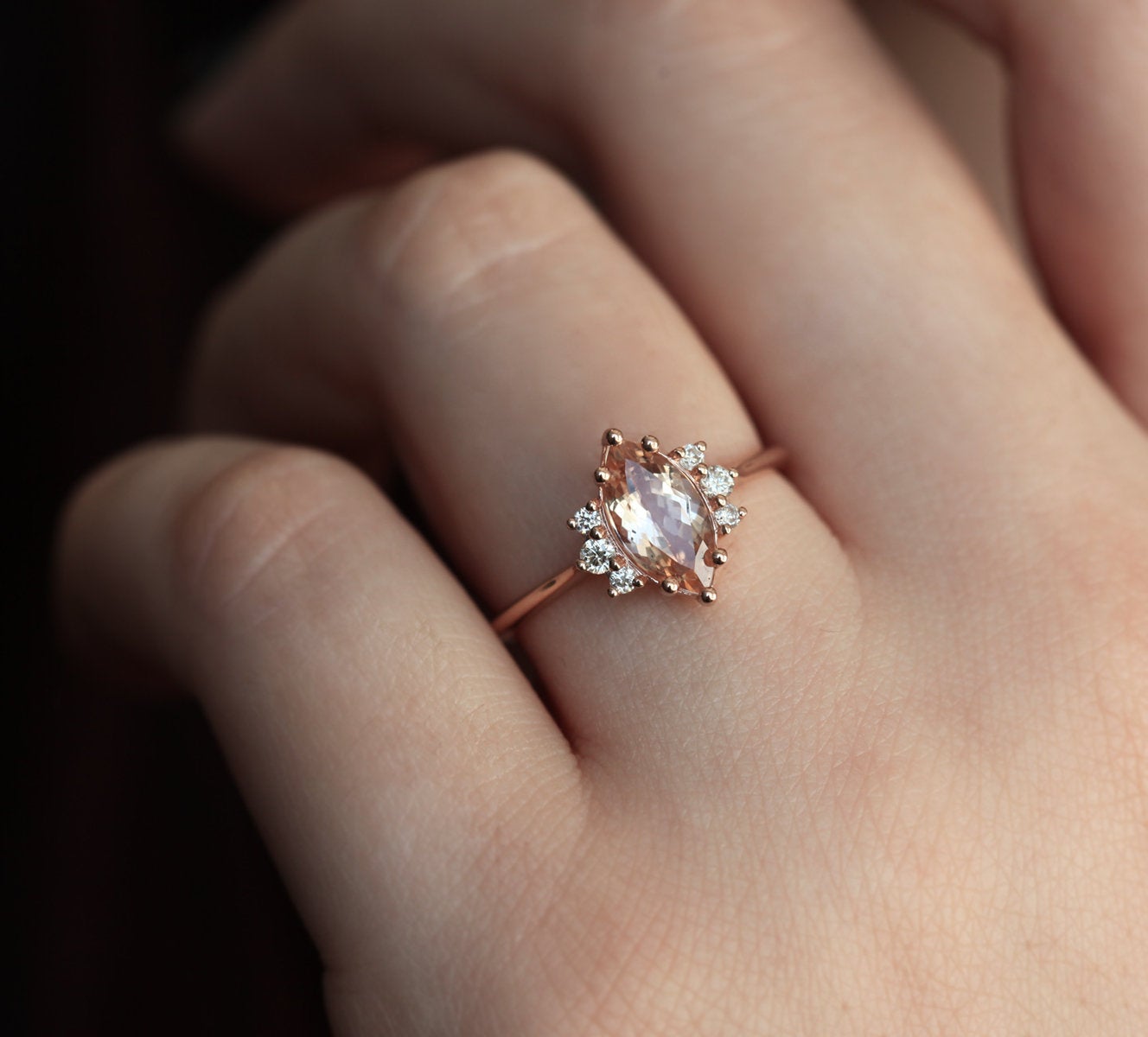 Sophia Marquise Morganite Ring