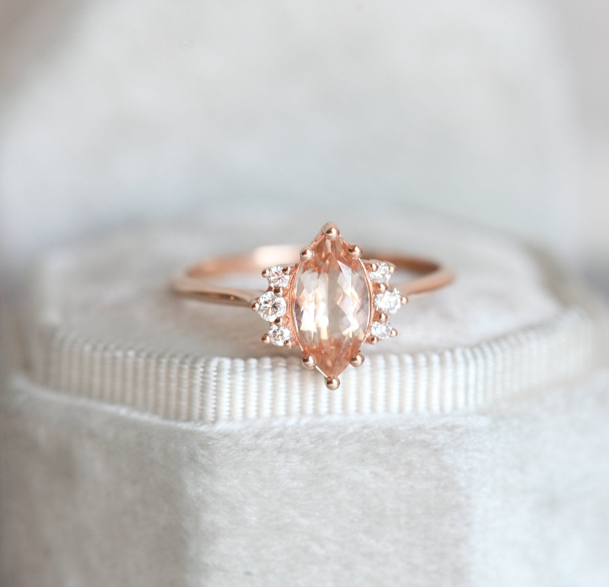 Sophia Marquise Morganite Ring