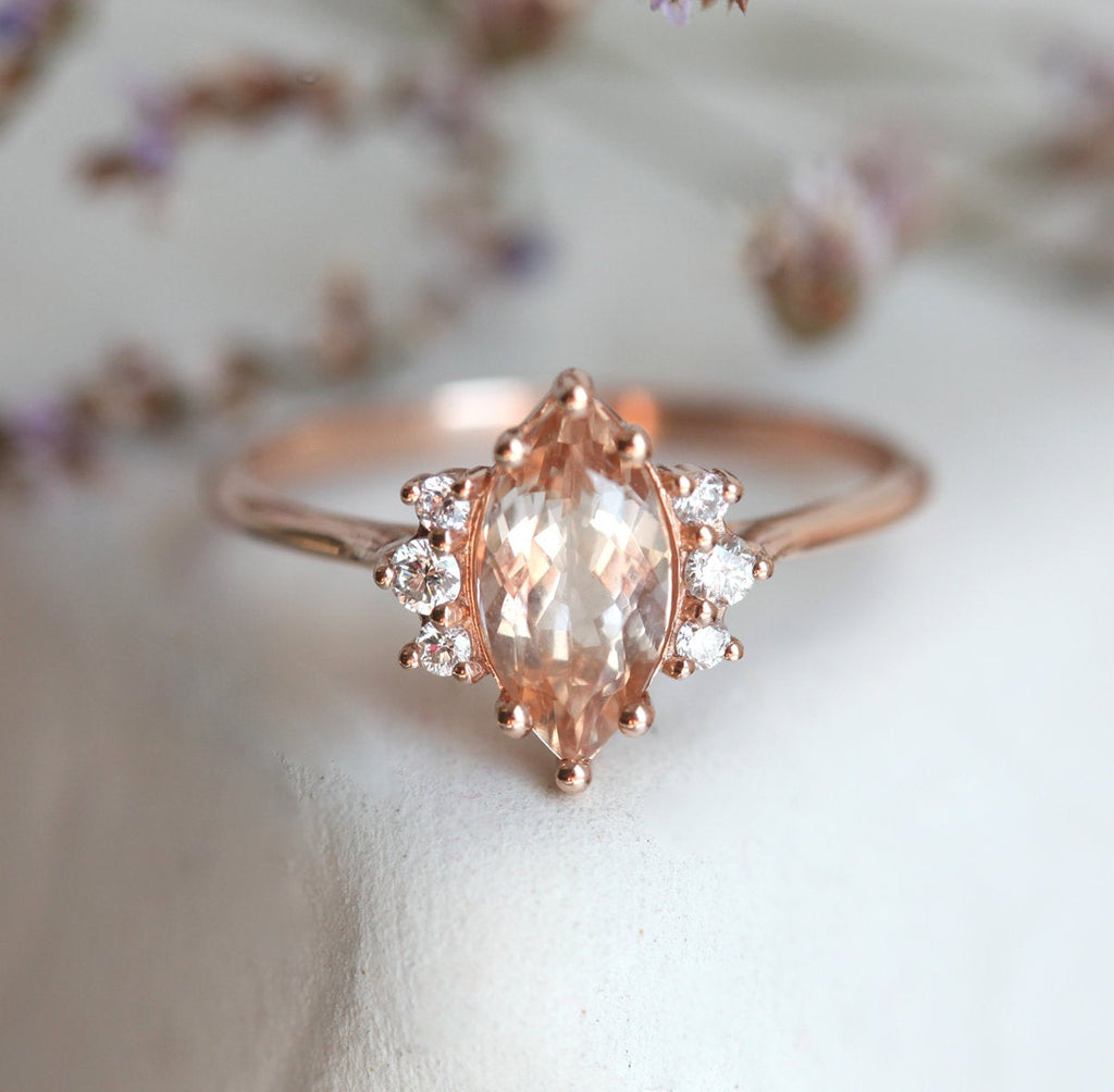 Sophia Marquise Morganite Ring