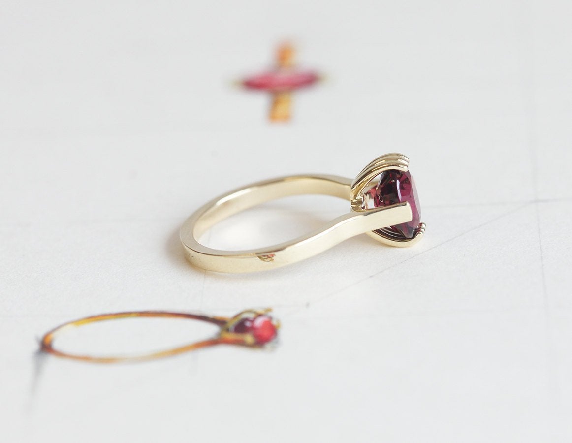 Salem Oval Garnet Ring