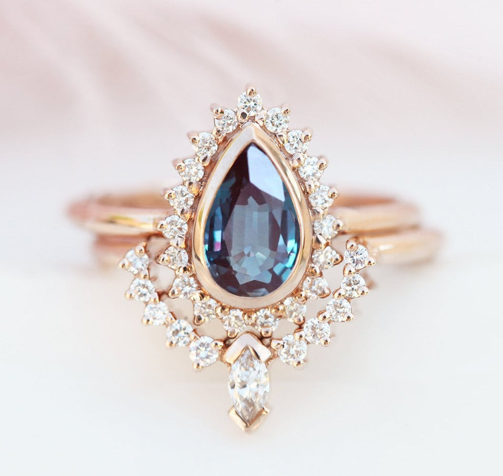 Sandra Pear Alexandrite Ring