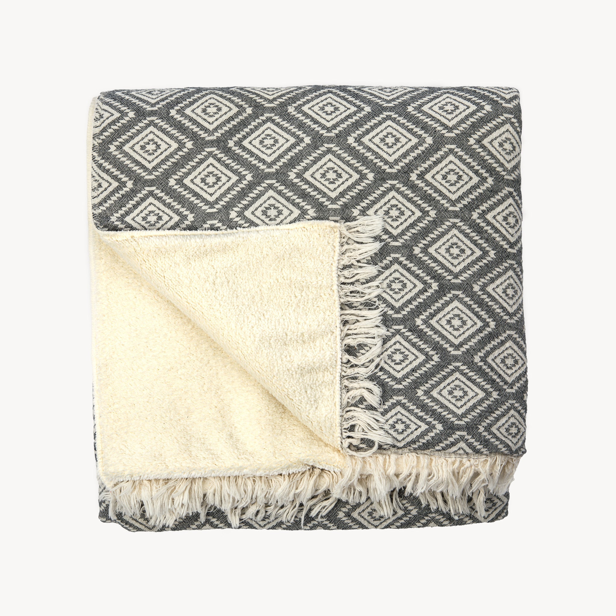 Pyramid Fleece-Lined Throw