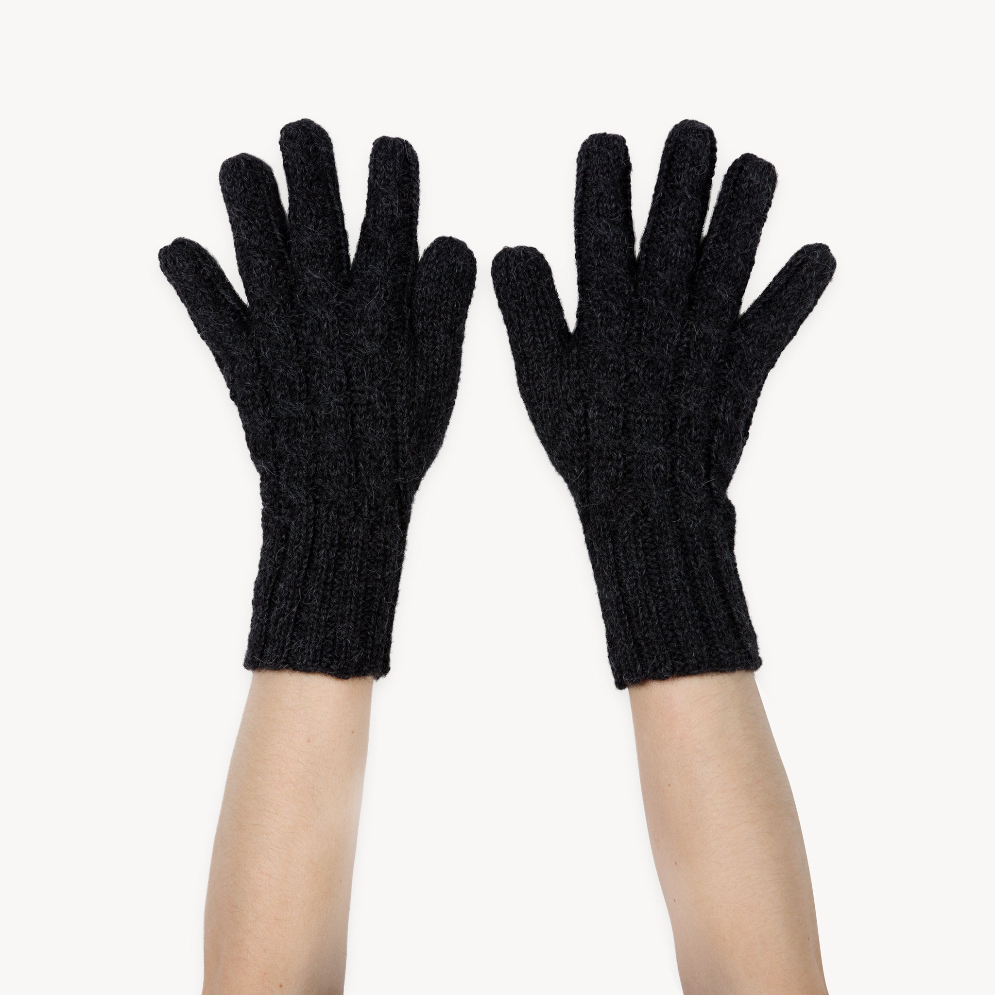 Hand-Knit Alpaca Gloves