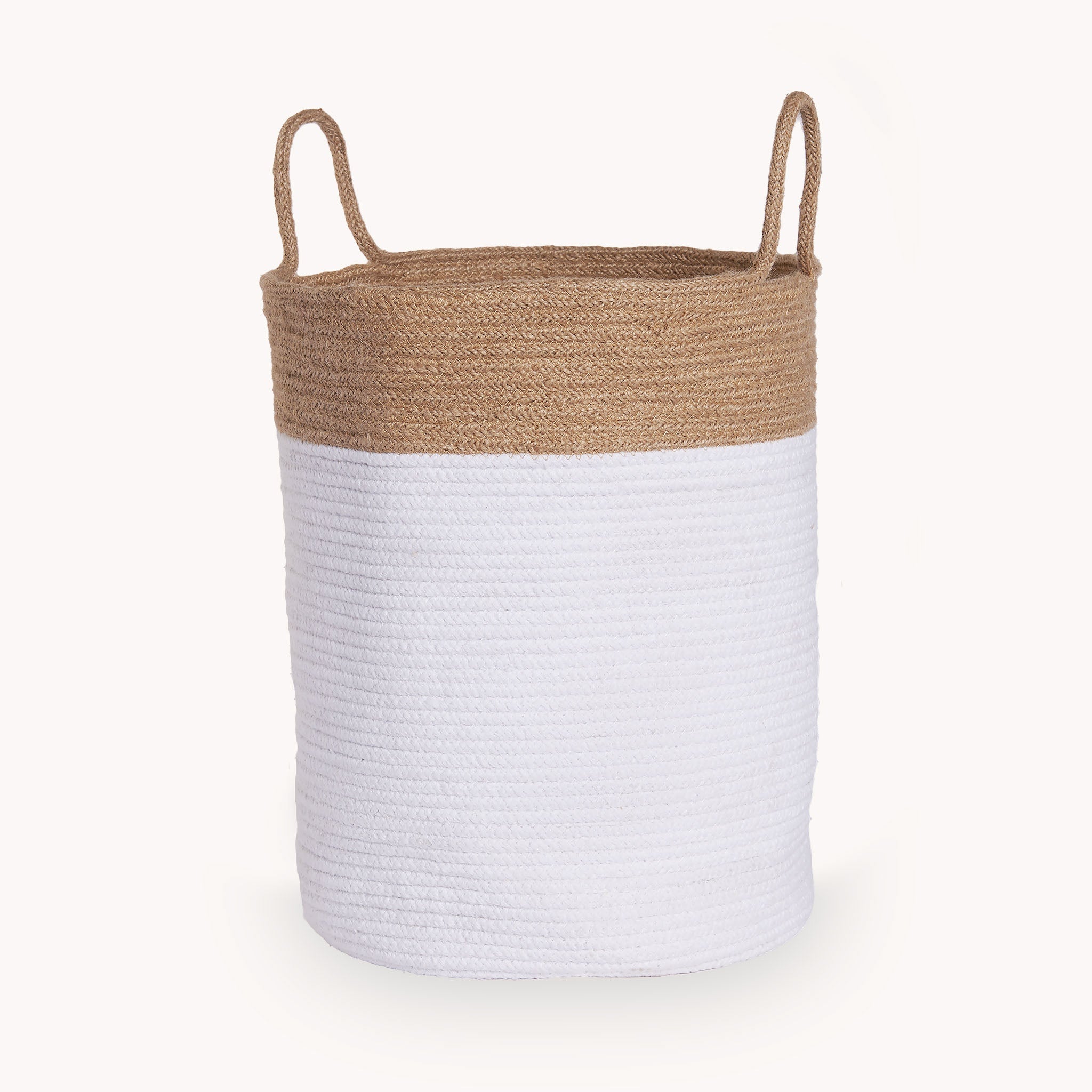 Cotton Jute Utility Basket 13x15