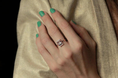 Vienna Princess Cut Morganite Ring