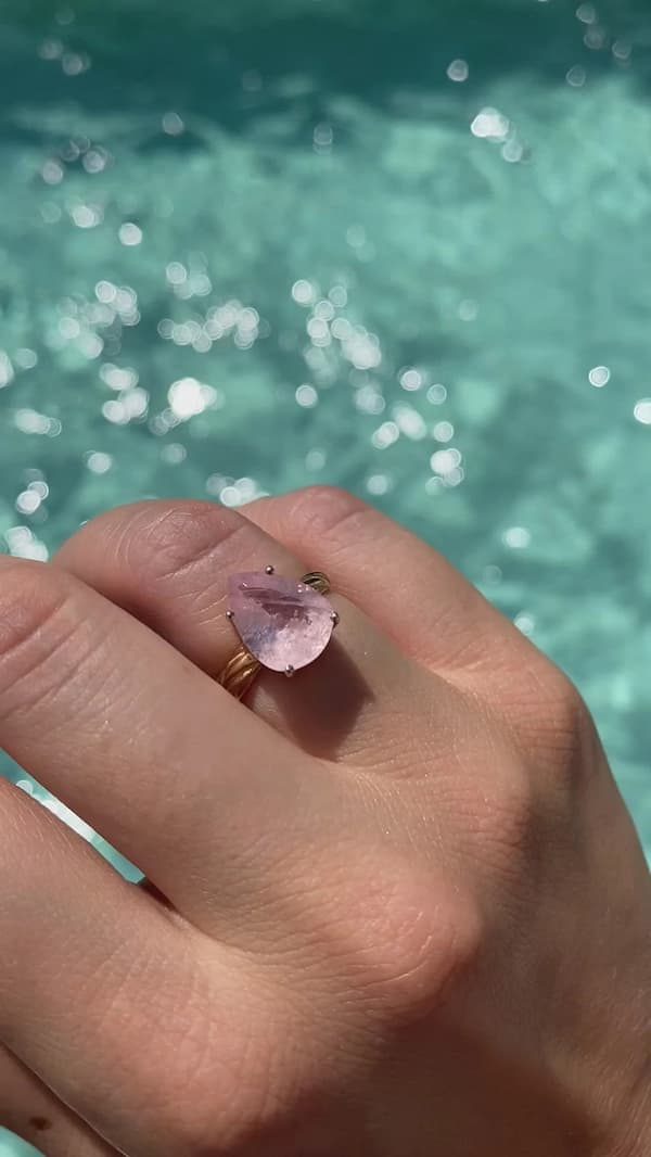 Candy Pear Morganite Ring