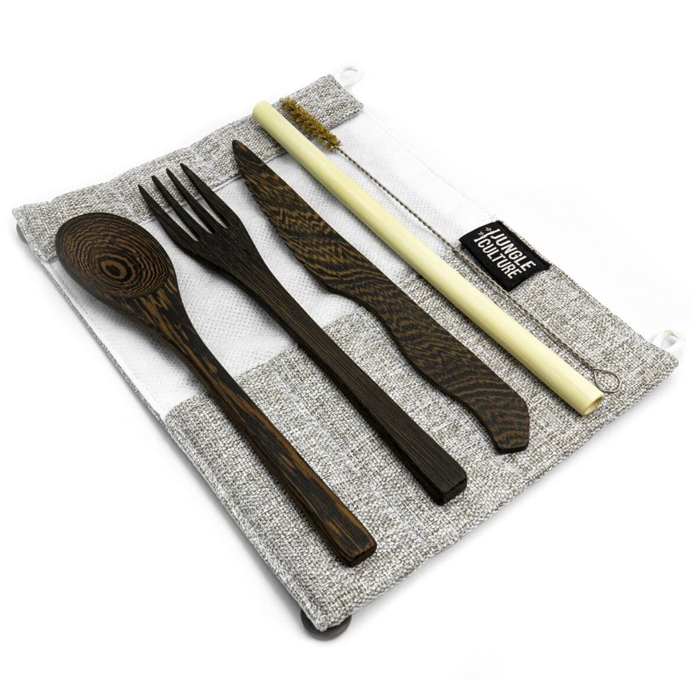 Dark Wood Cutlery Set